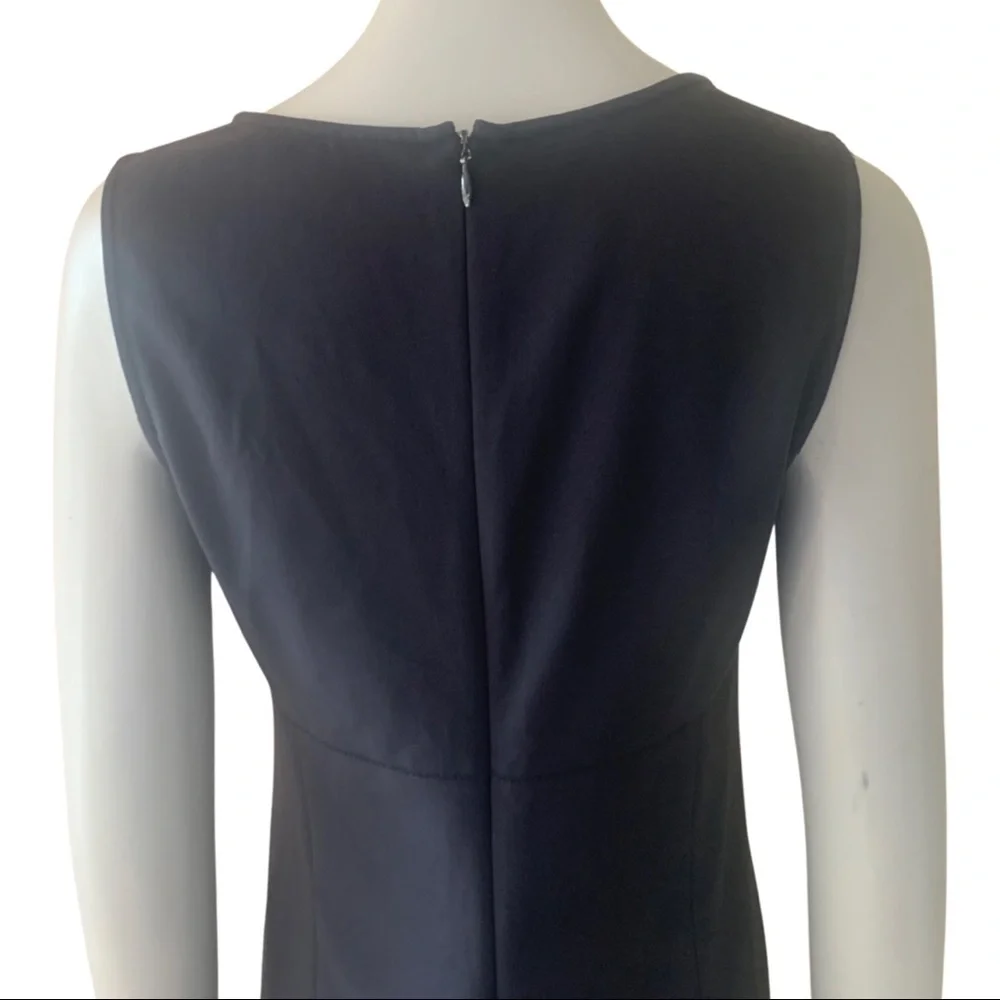 THEORY Kale B V-Neck Sheath Dress Wool Blend Midi Navy Blue Style 7011610R - Picture 8 of 16